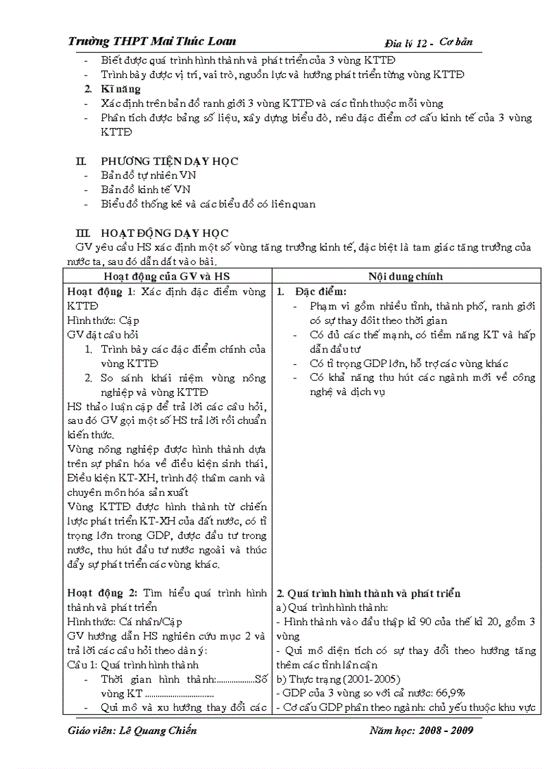 image for page Bộ giáo án Địa lí 12 Cơ bản Trọn bộ