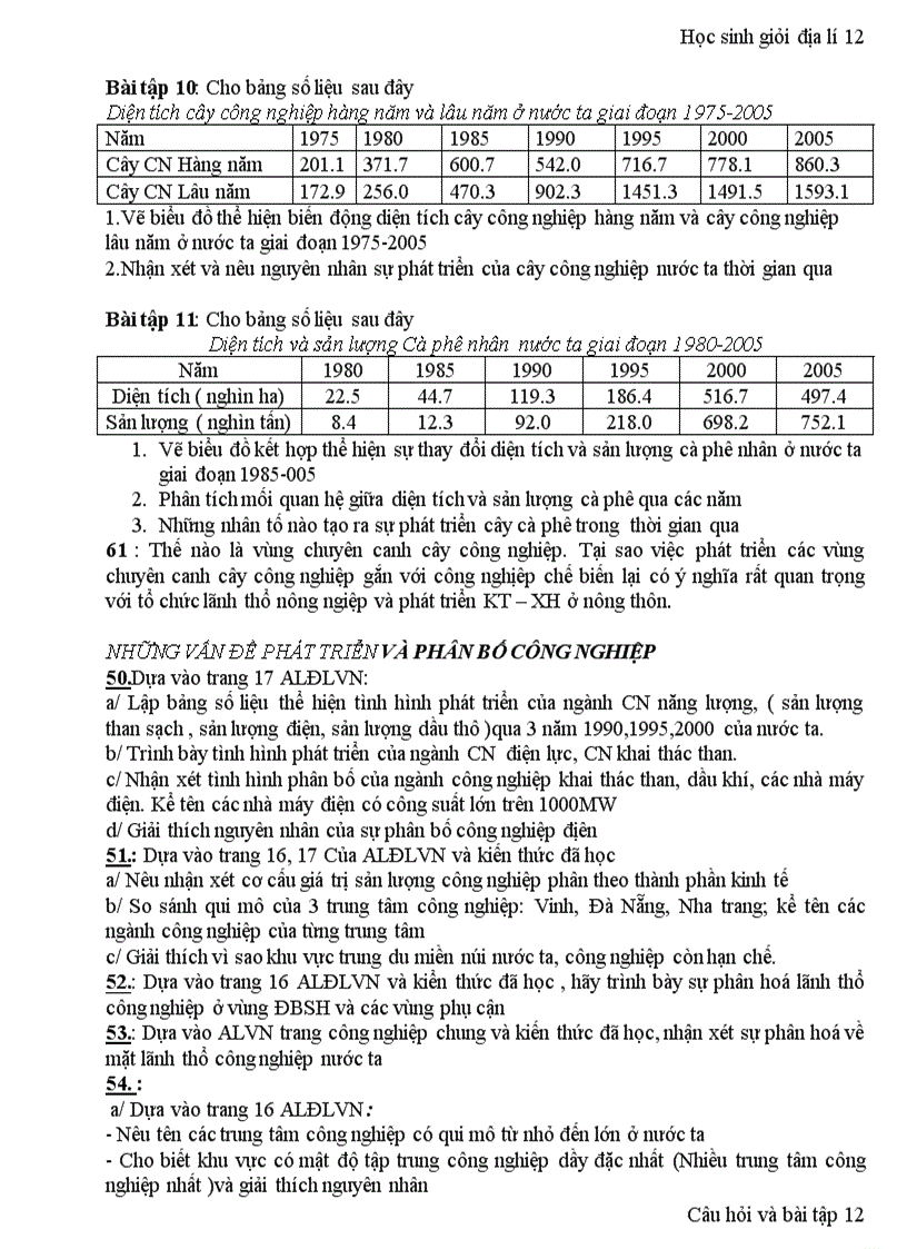 image for page Câu hỏi và Bài tập BDHSG Địa 12