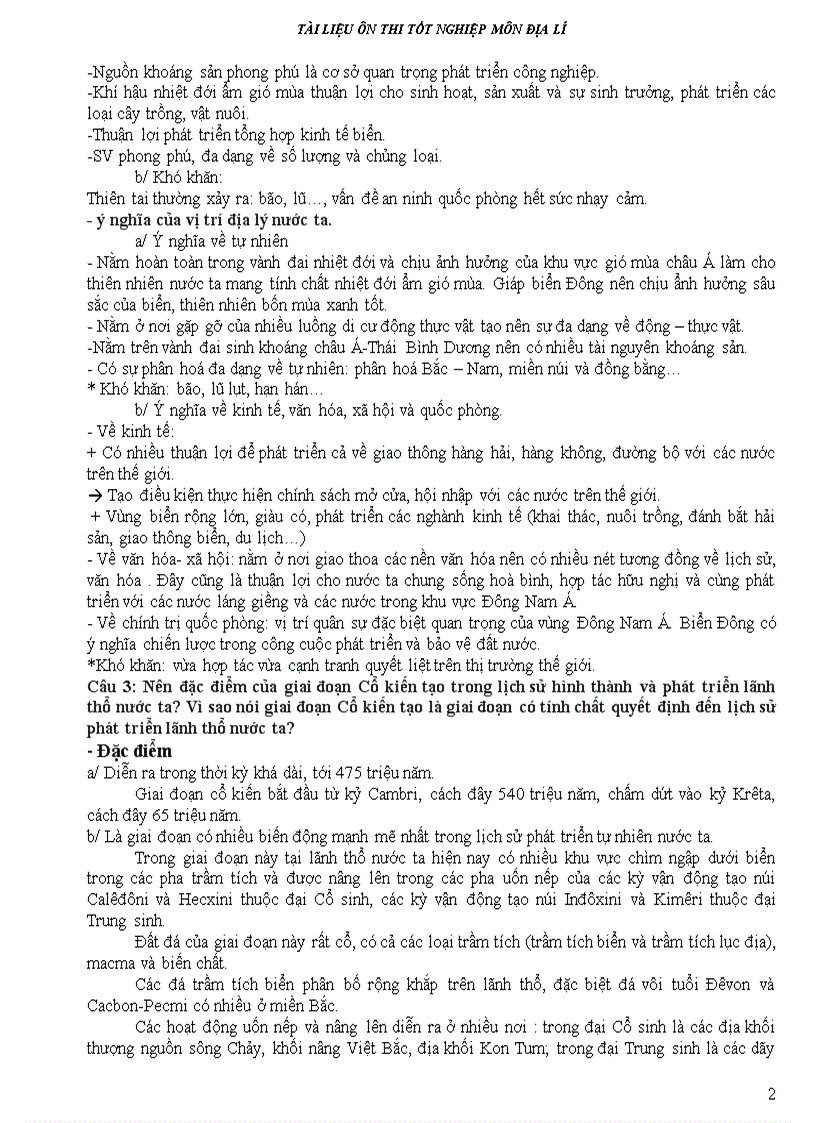image for page Câu hỏi trả lời ôn TN THPT 2009