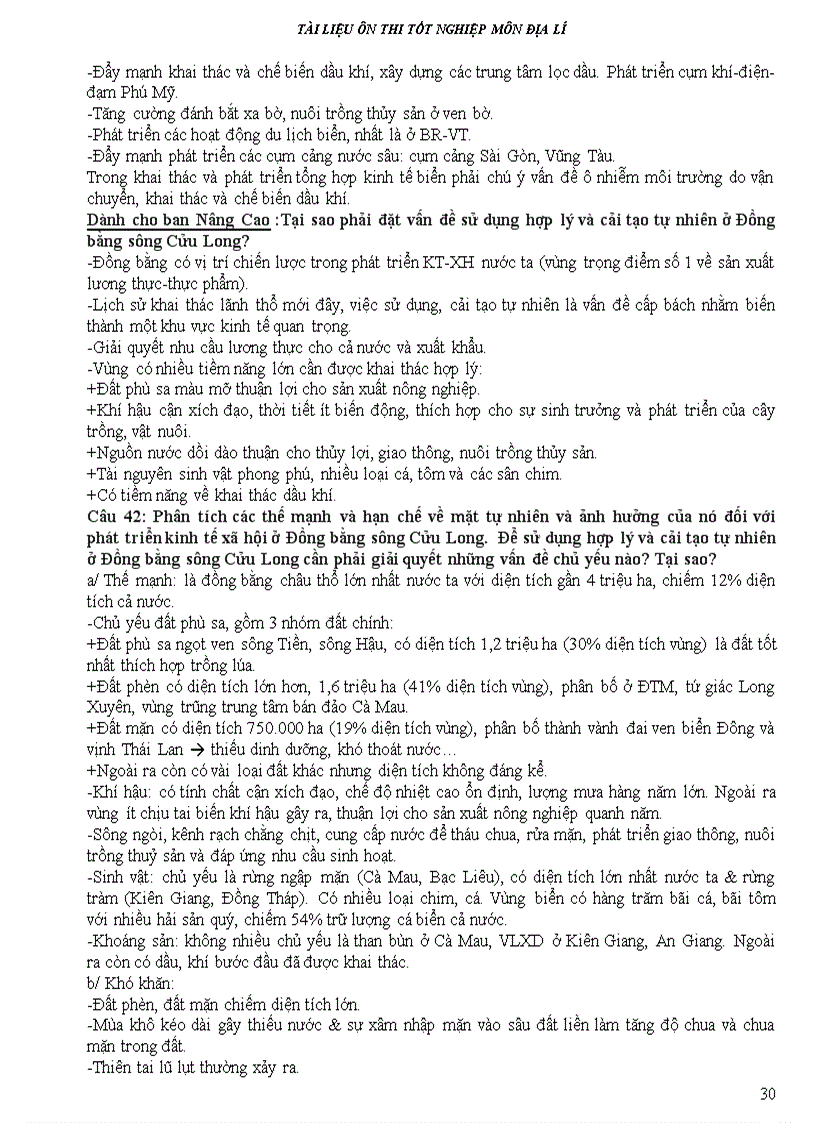 image for page Câu hỏi trả lời ôn TN THPT 2009