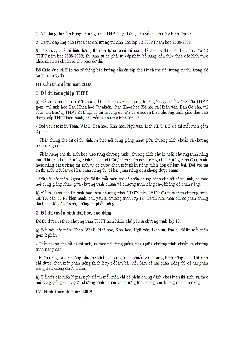 image for page Cau truc de thi tn thpt 2009 giao vien day dia li nen xem