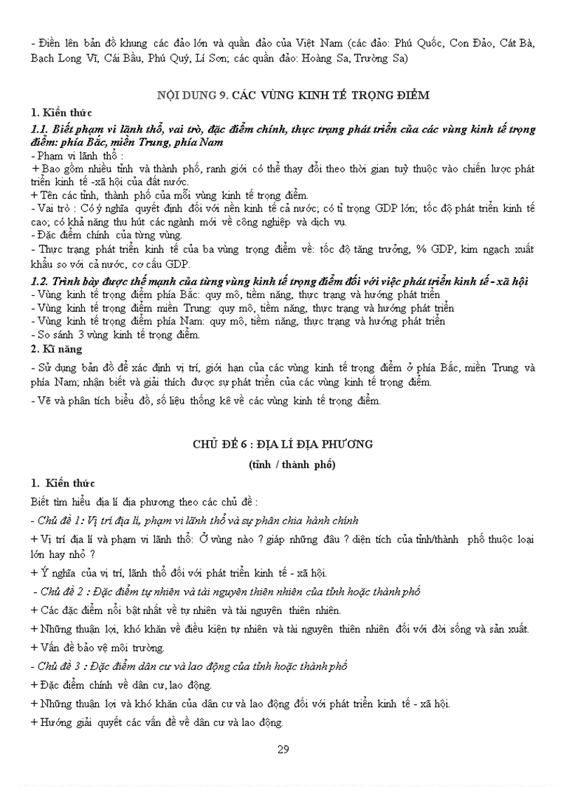 image for page Chuẩn kiến thức 12 để ôn thi TNTHPT Địa lí