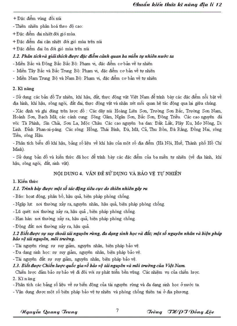 image for page Chuẩn kiến thức kỉ năng địa lí 12