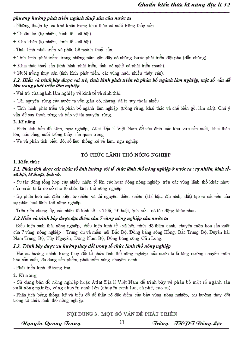 image for page Chuẩn kiến thức kỉ năng địa lí 12