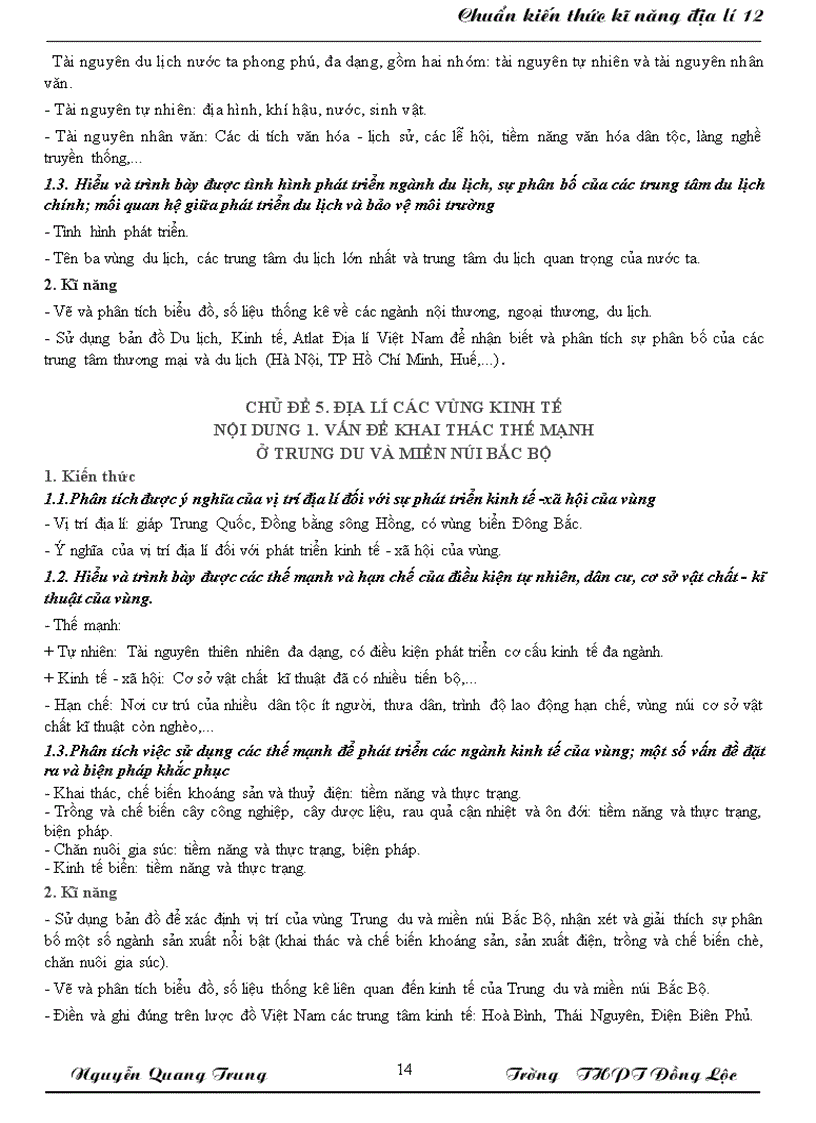 image for page Chuẩn kiến thức kỉ năng địa lí 12
