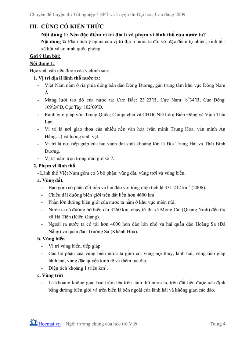 image for page Chuyên đề luyện thi Tốt nghiệp ĐH CD