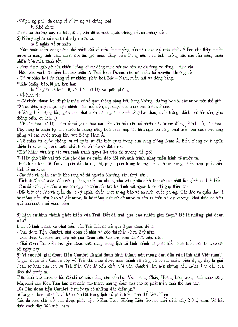 image for page Đề cương ôn tập học kỳ 1 Địa 12