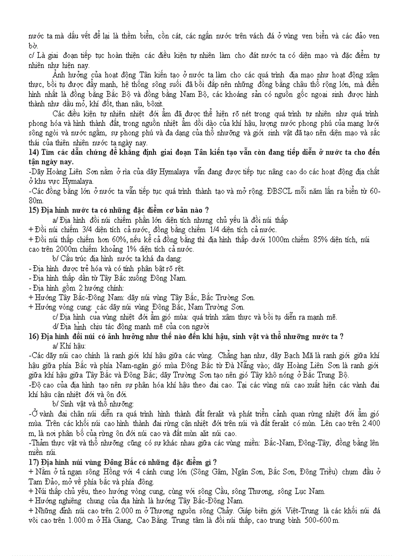 image for page Đề cương ôn tập học kỳ 1 Địa 12