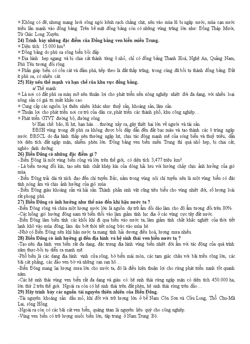 image for page Đề cương ôn tập học kỳ 1 Địa 12