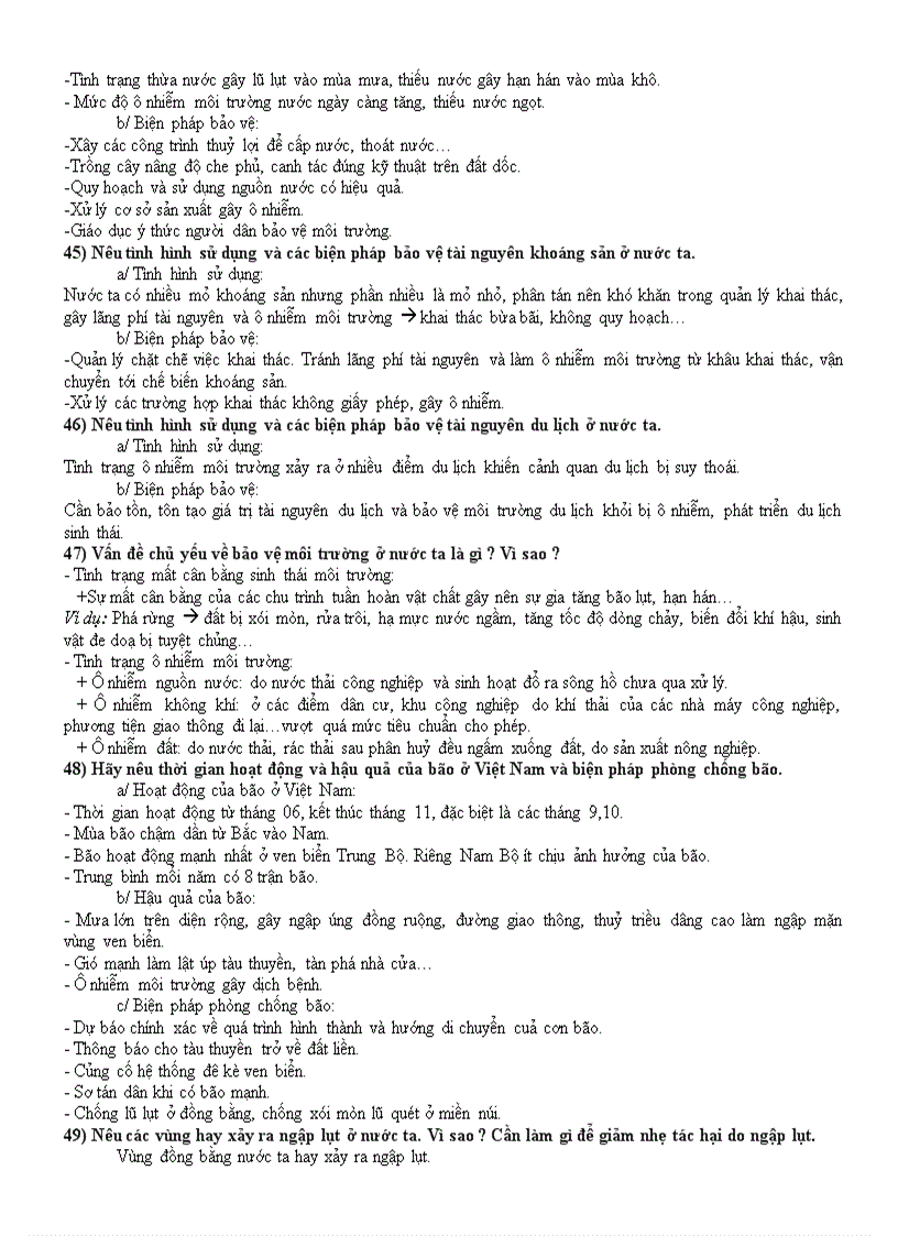 image for page Đề cương ôn tập học kỳ 1 Địa 12