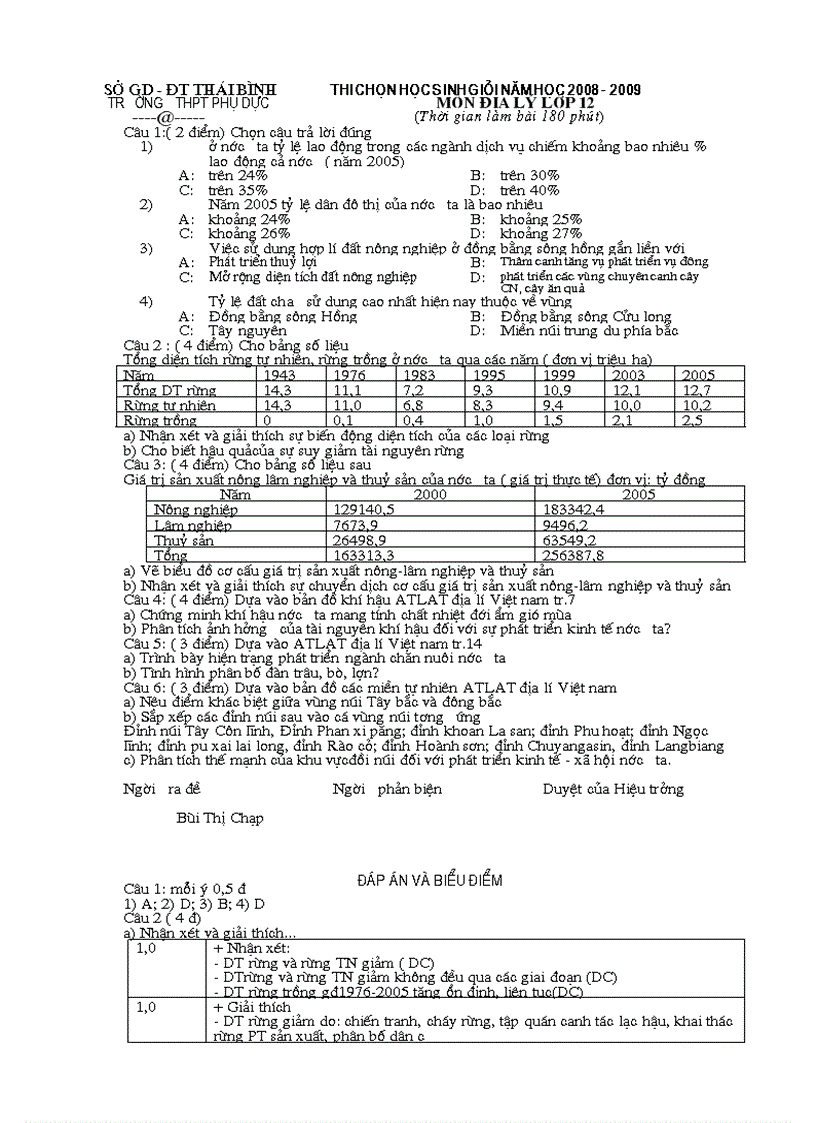 image for page Đề thi HSG 12 năm 2008 2009