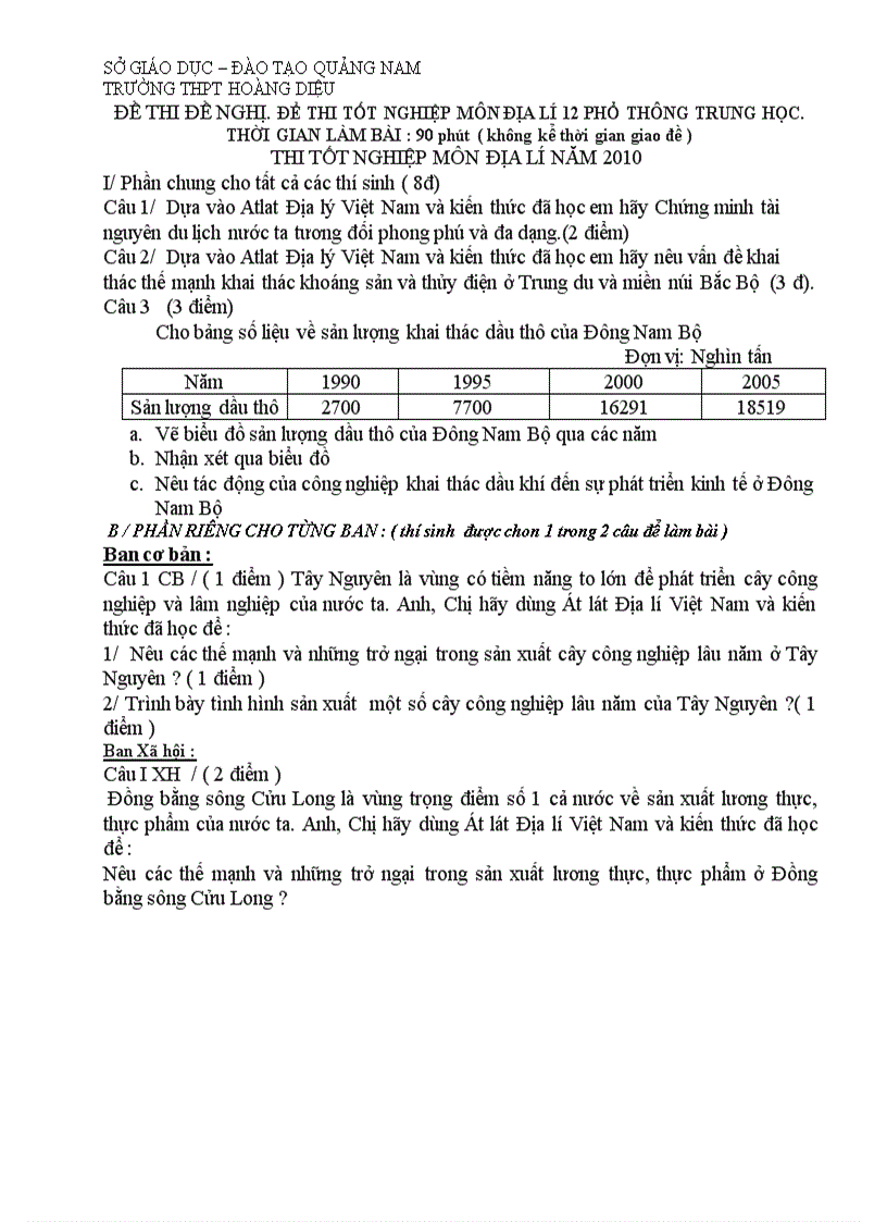 image for page Đề thi thử tn môn địa lí