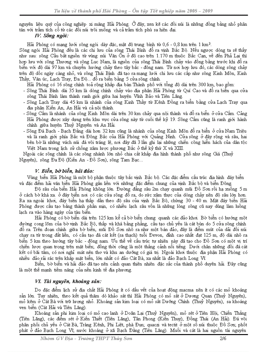 image for page Địa lí địa phương Hải Phòng