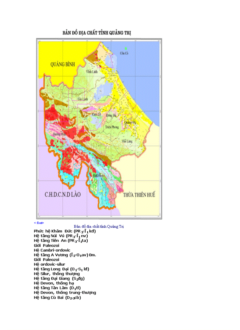 image for page Địa lí địa phuong Đia lí tinh Quảng Tri
