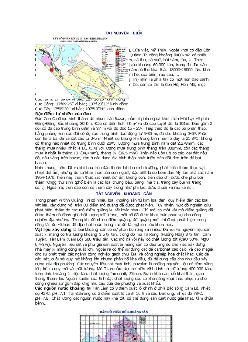 image for page Địa lí địa phuong Đia lí tinh Quảng Tri