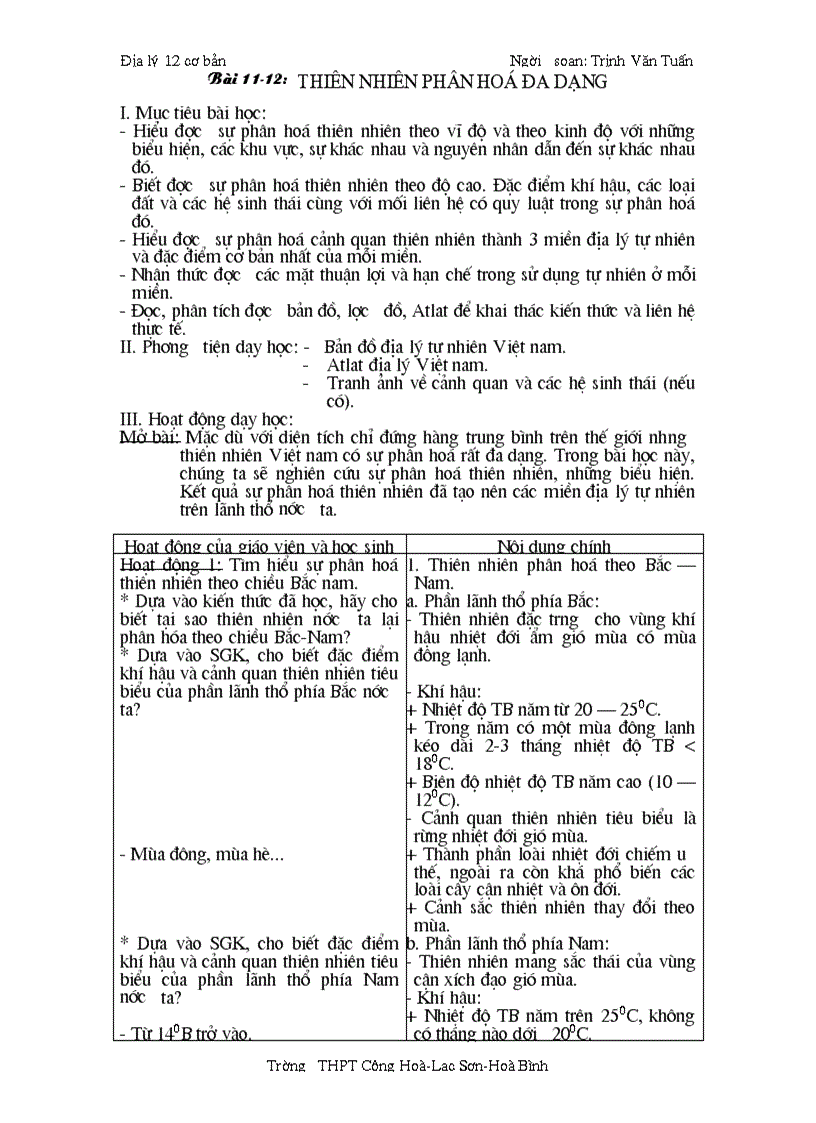 image for page Địa lý 12 bài 11 12