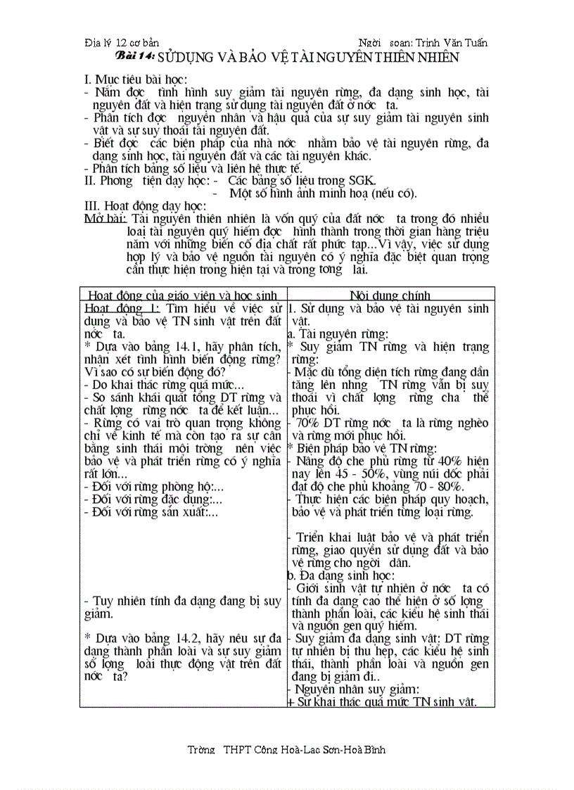 image for page Địa lý 12 bài 14