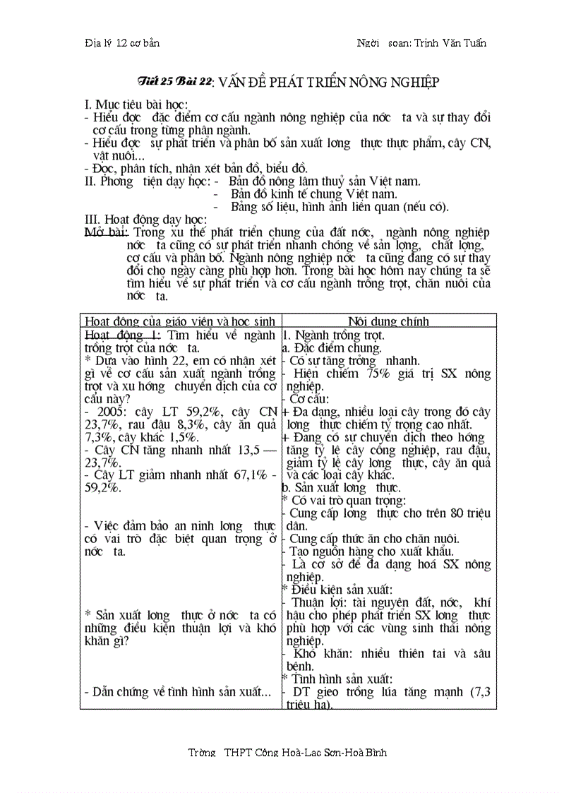 image for page Địa lý 12 bài 22