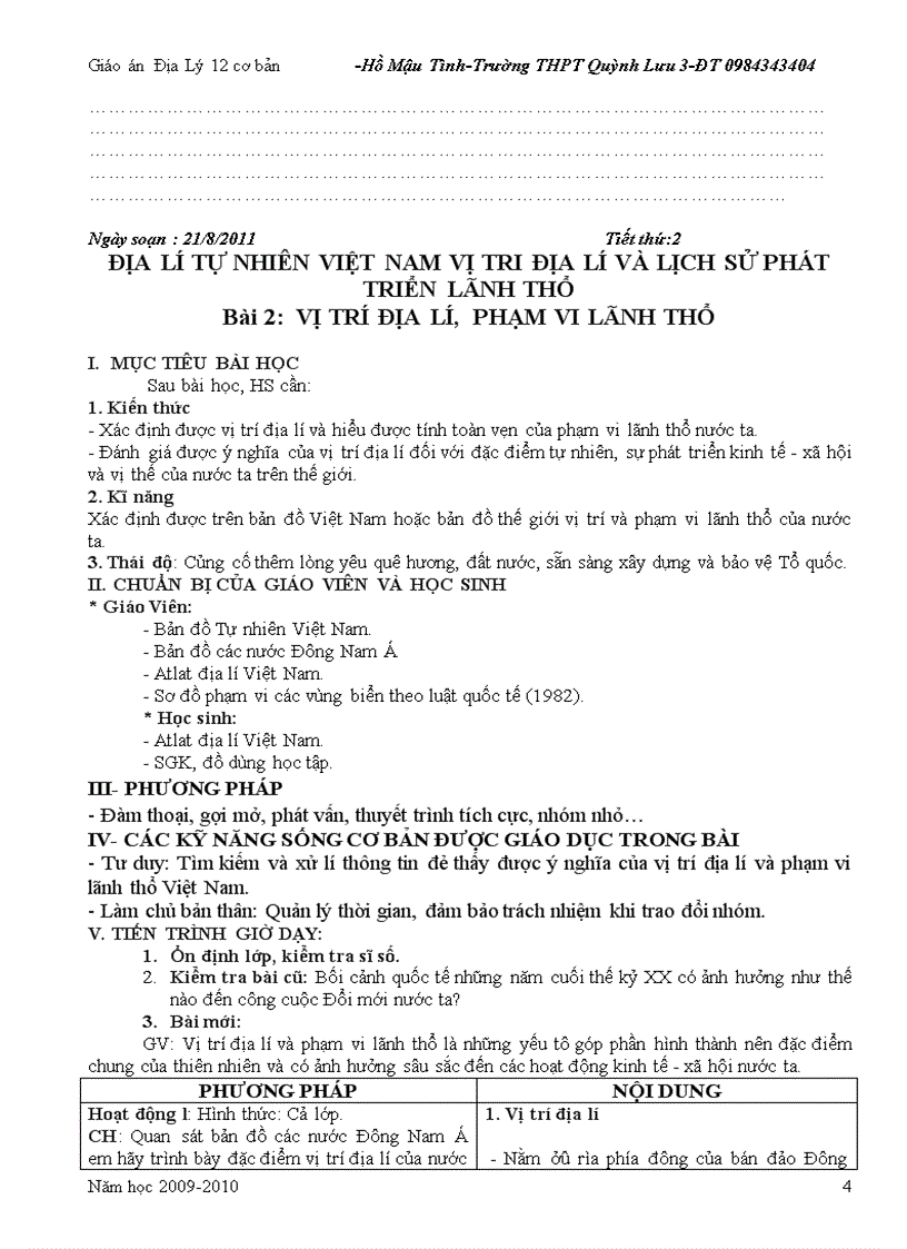 image for page Địa lý 12 cả năm 2011 2012