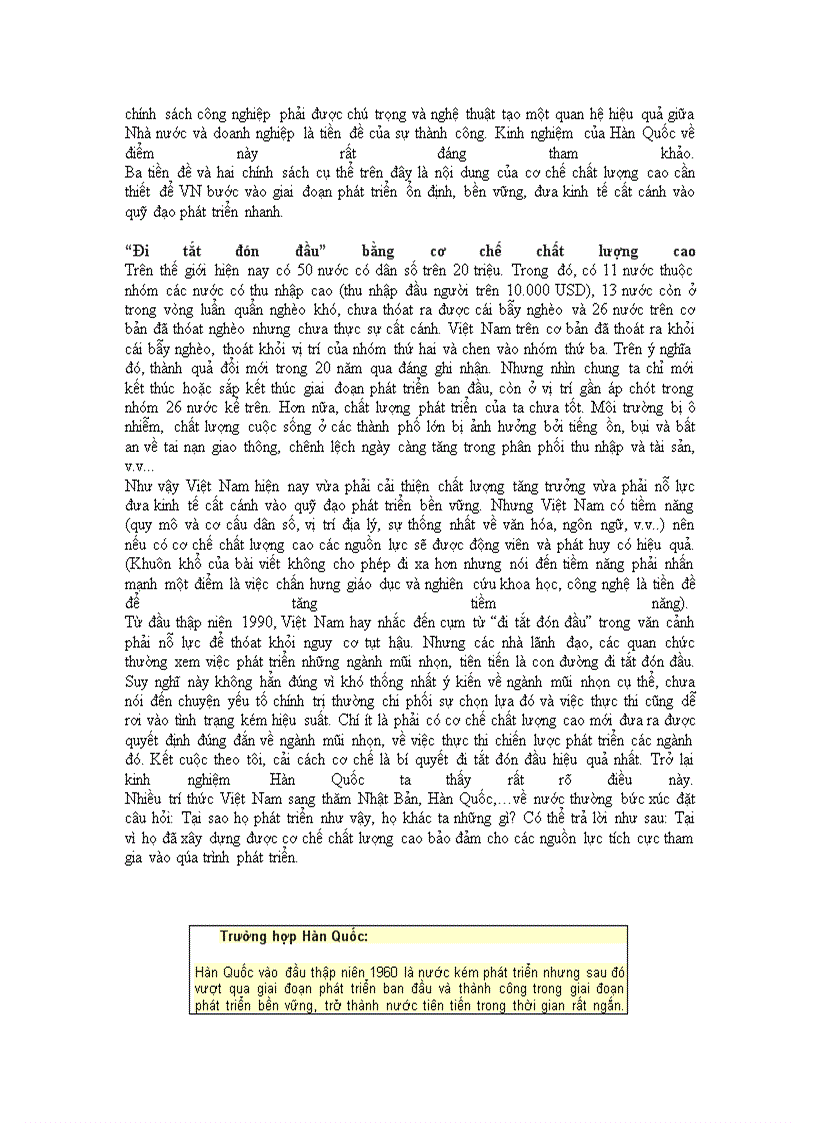 image for page Điều kiện để Việt nam phát triển bền vững