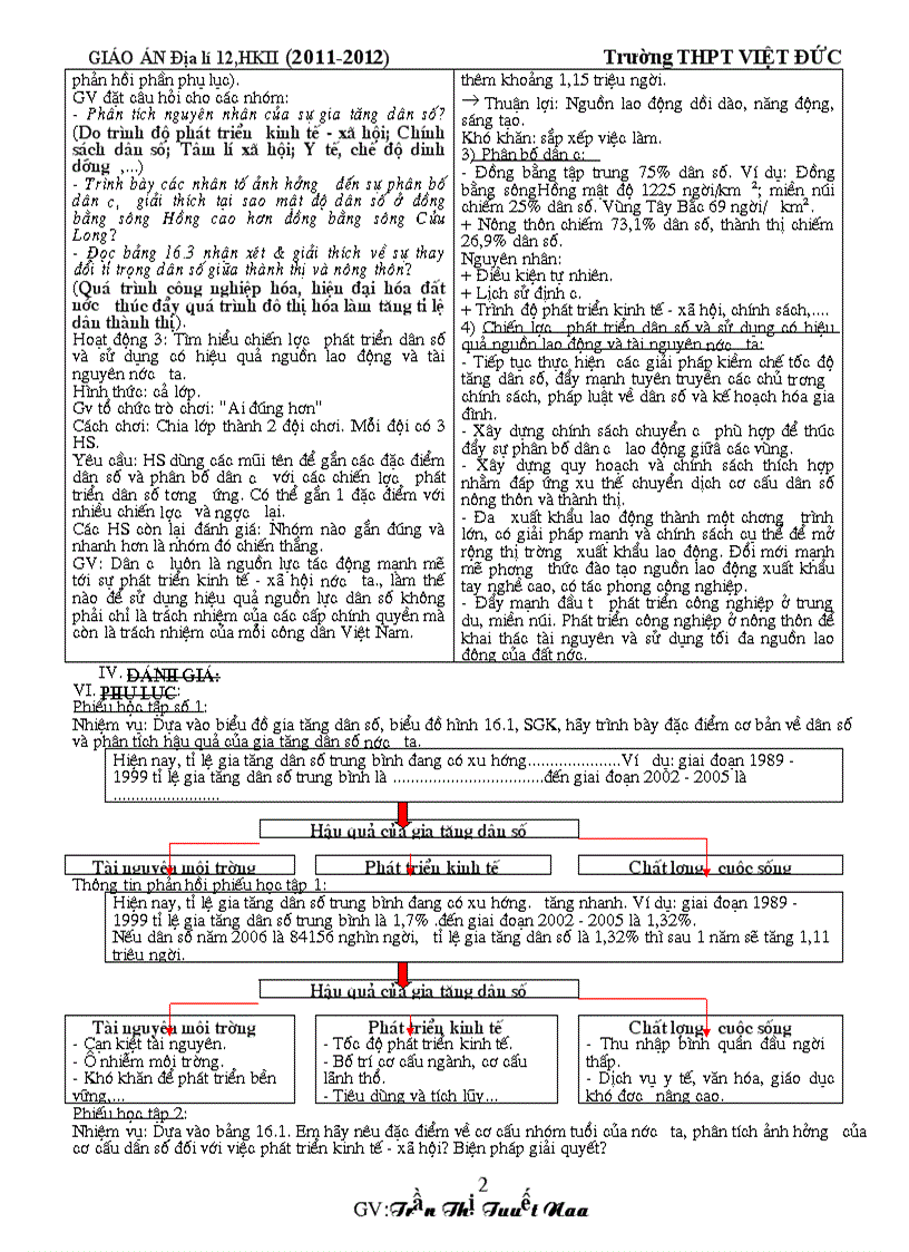 image for page GA Địa lí 12 HKII thực hiện giảm tải từng nội dung