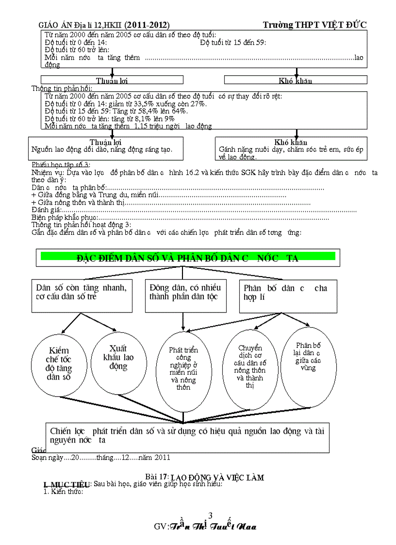 image for page GA Địa lí 12 HKII thực hiện giảm tải từng nội dung