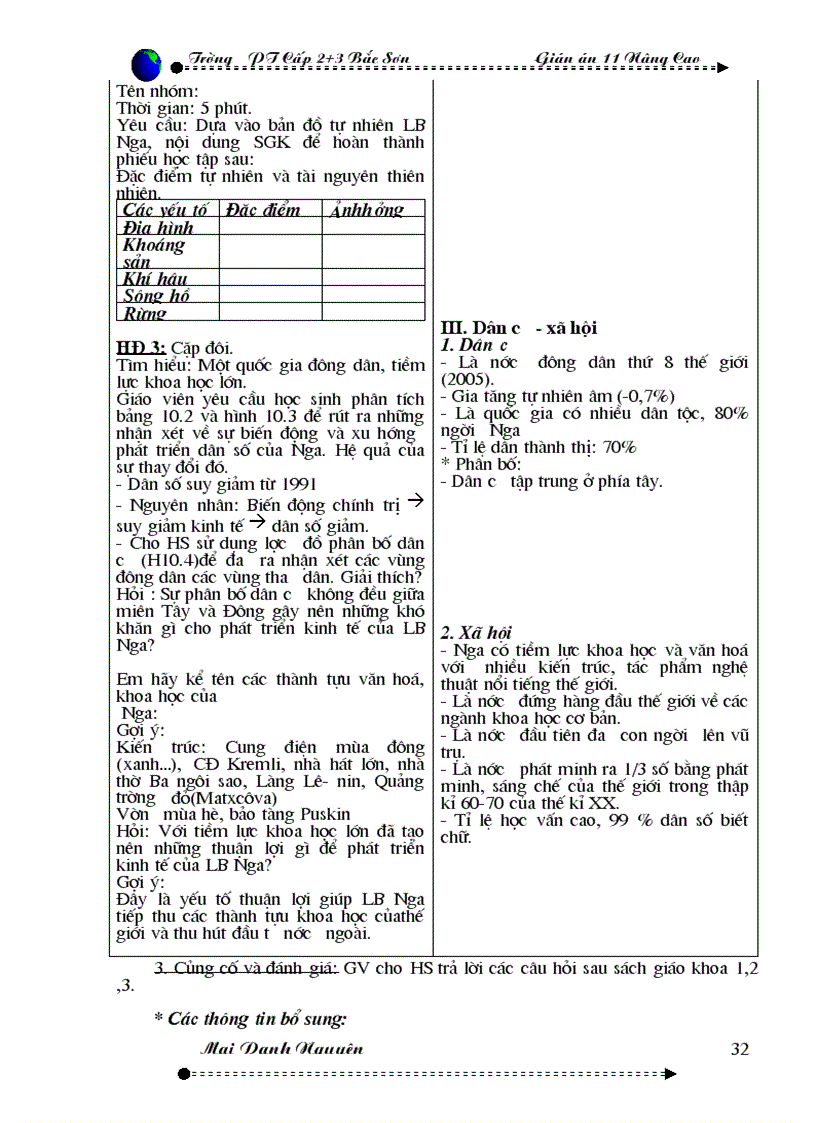 image for page Giao an 11 Dia Nc