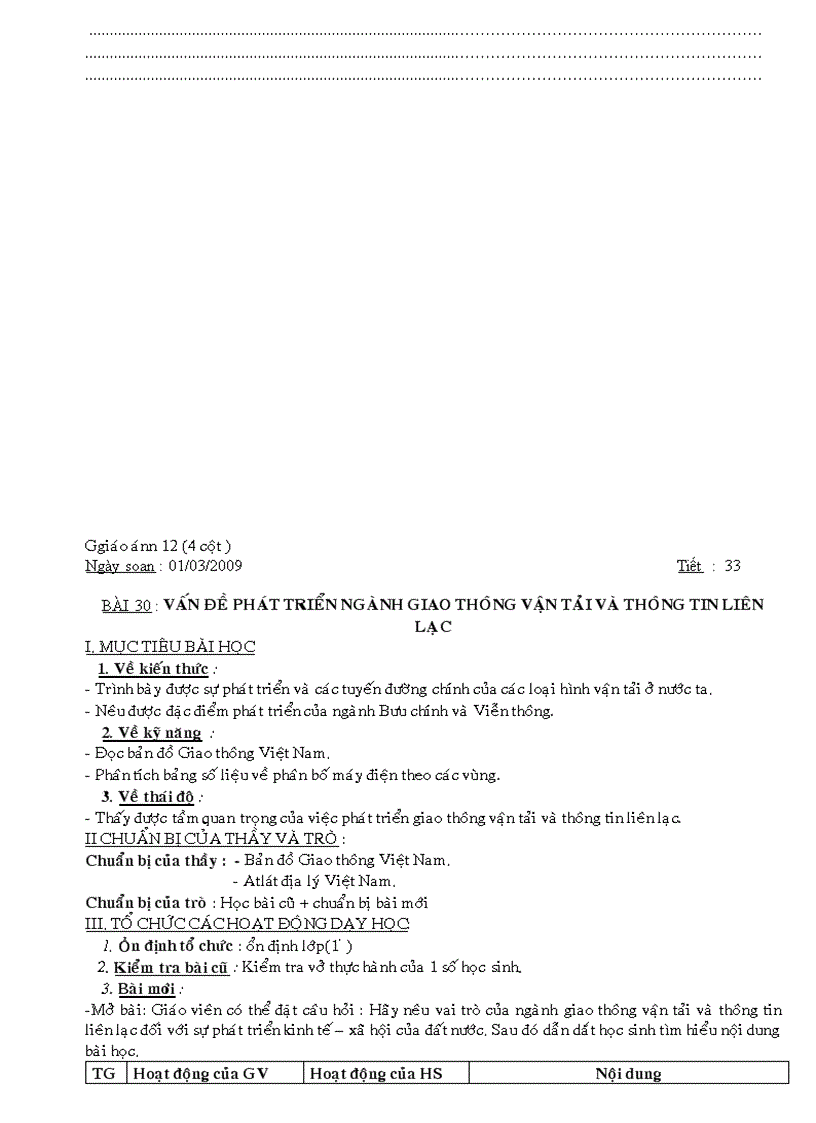 image for page Giao an 12 co ban ki 2 4 cot