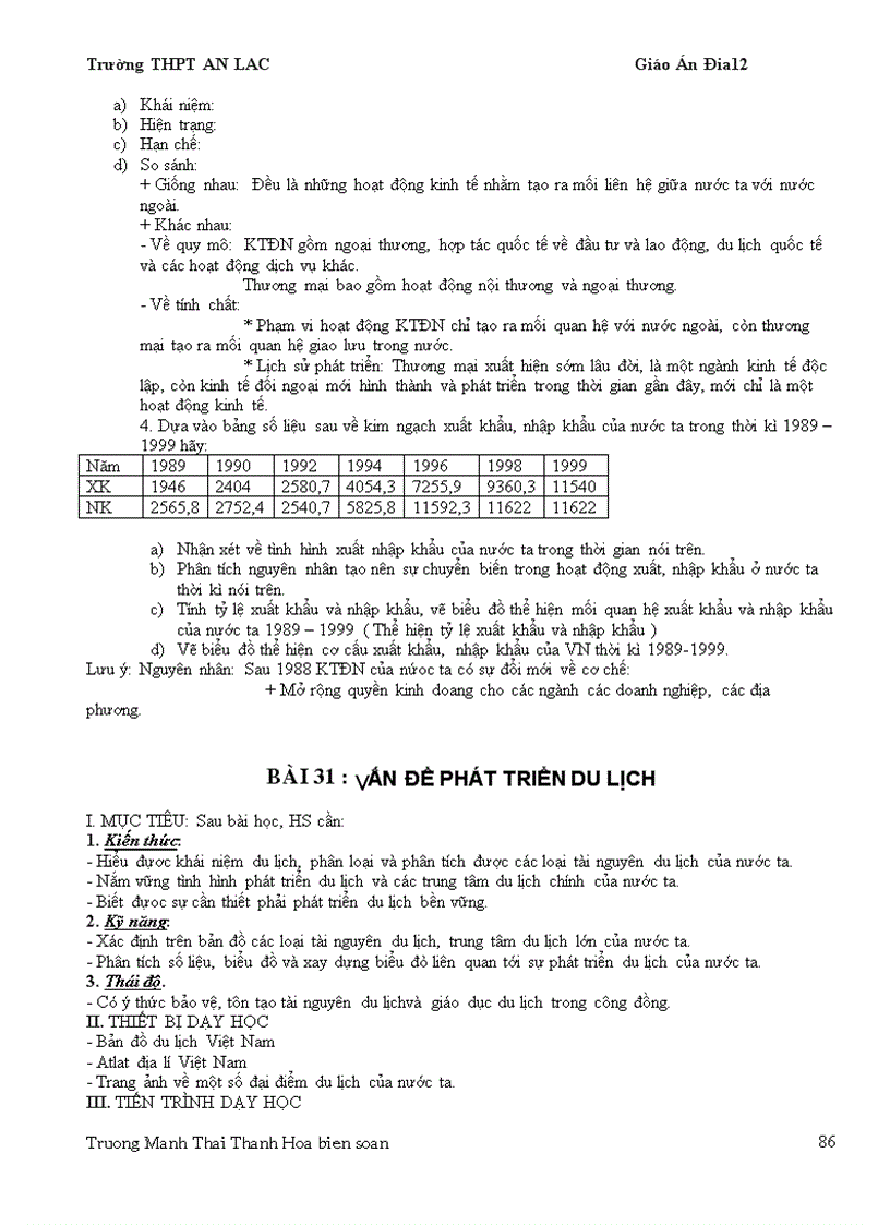 image for page Giáo án địa 12 chương trình mới