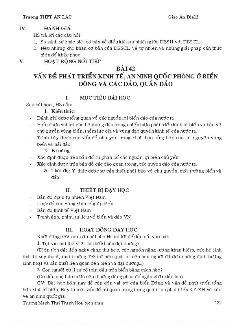 image for page Giáo án địa 12 chương trình mới