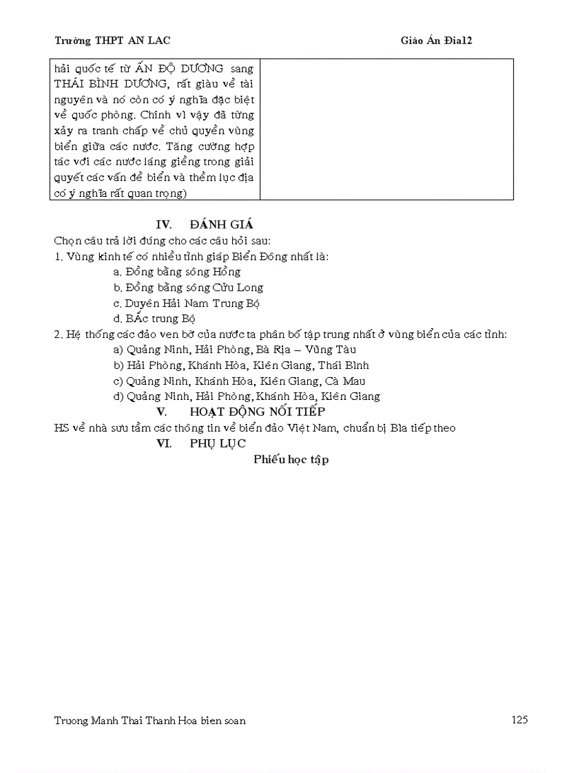 image for page Giáo án địa 12 chương trình mới