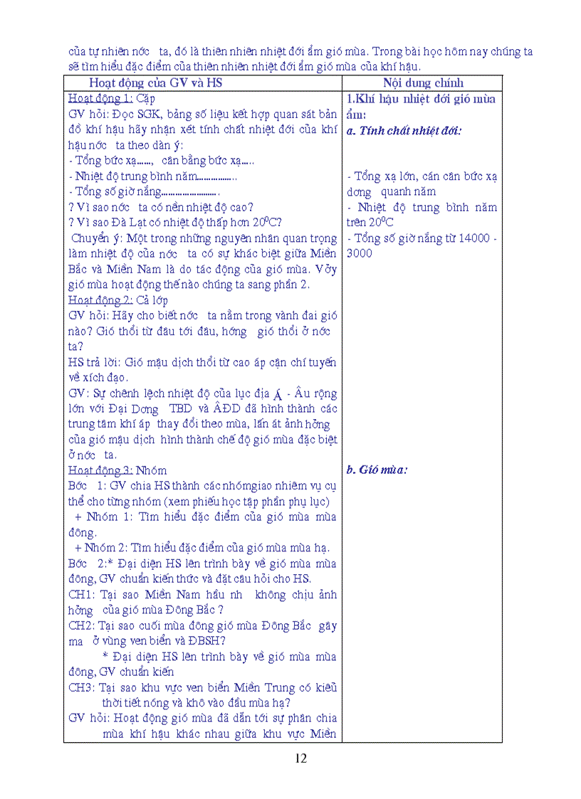 image for page Giáo án Địa 12 NC 2010