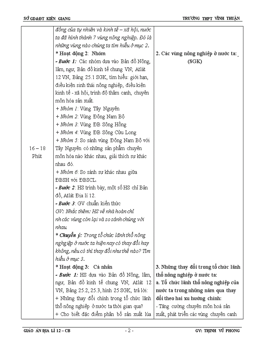 image for page Giáo án địa lí 12cb tiết 29
