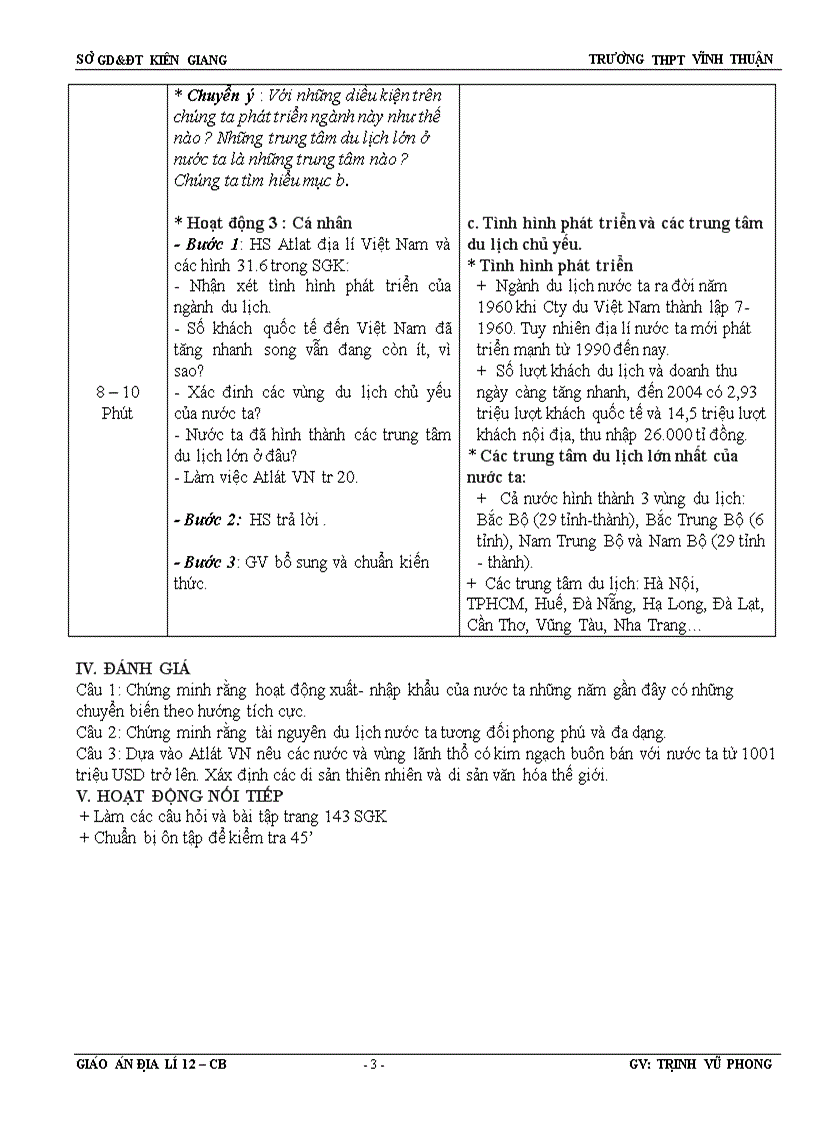image for page Giáo án địa lí 12cb tiết 35