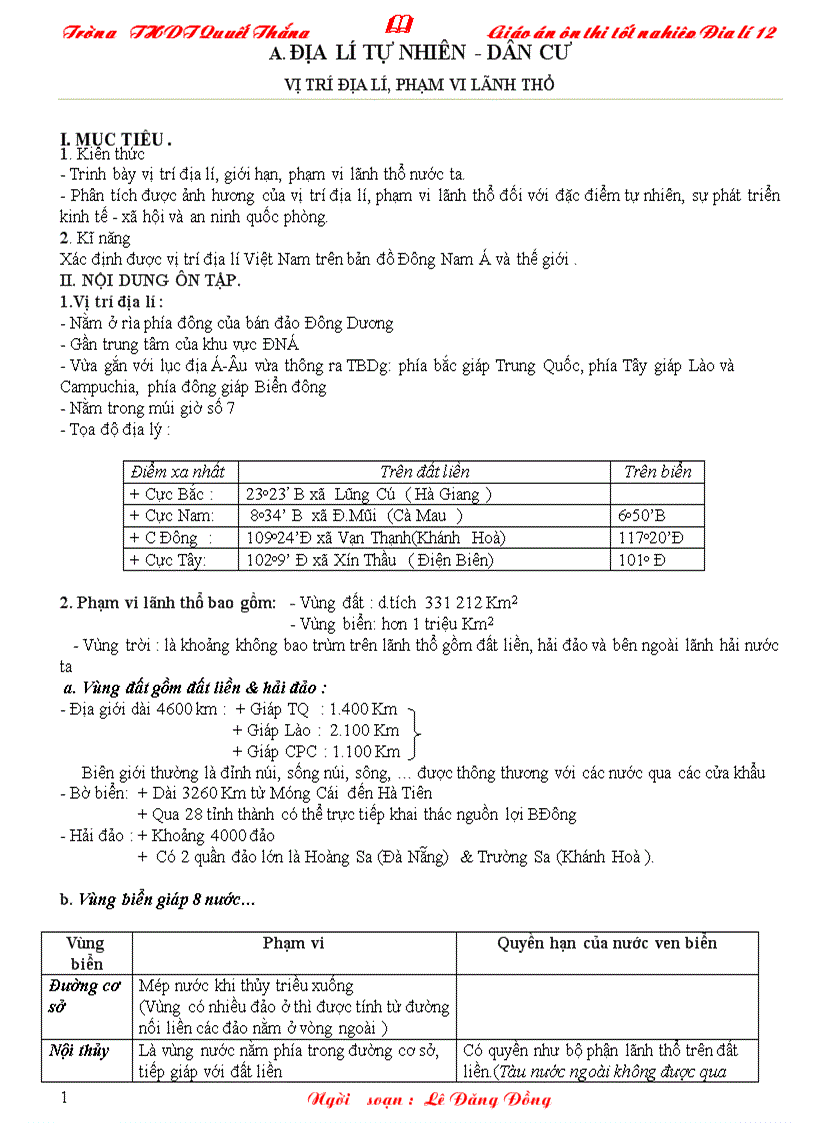 image for page Giao an on thi tn theo giam tai chuong trinh