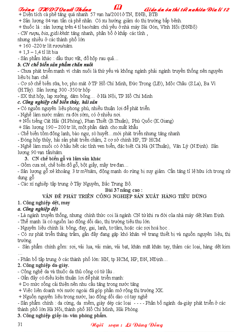 image for page Giao an on thi tn theo giam tai chuong trinh