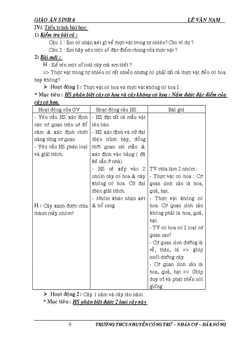 image for page Giao an sinh hoc 6 tron bo