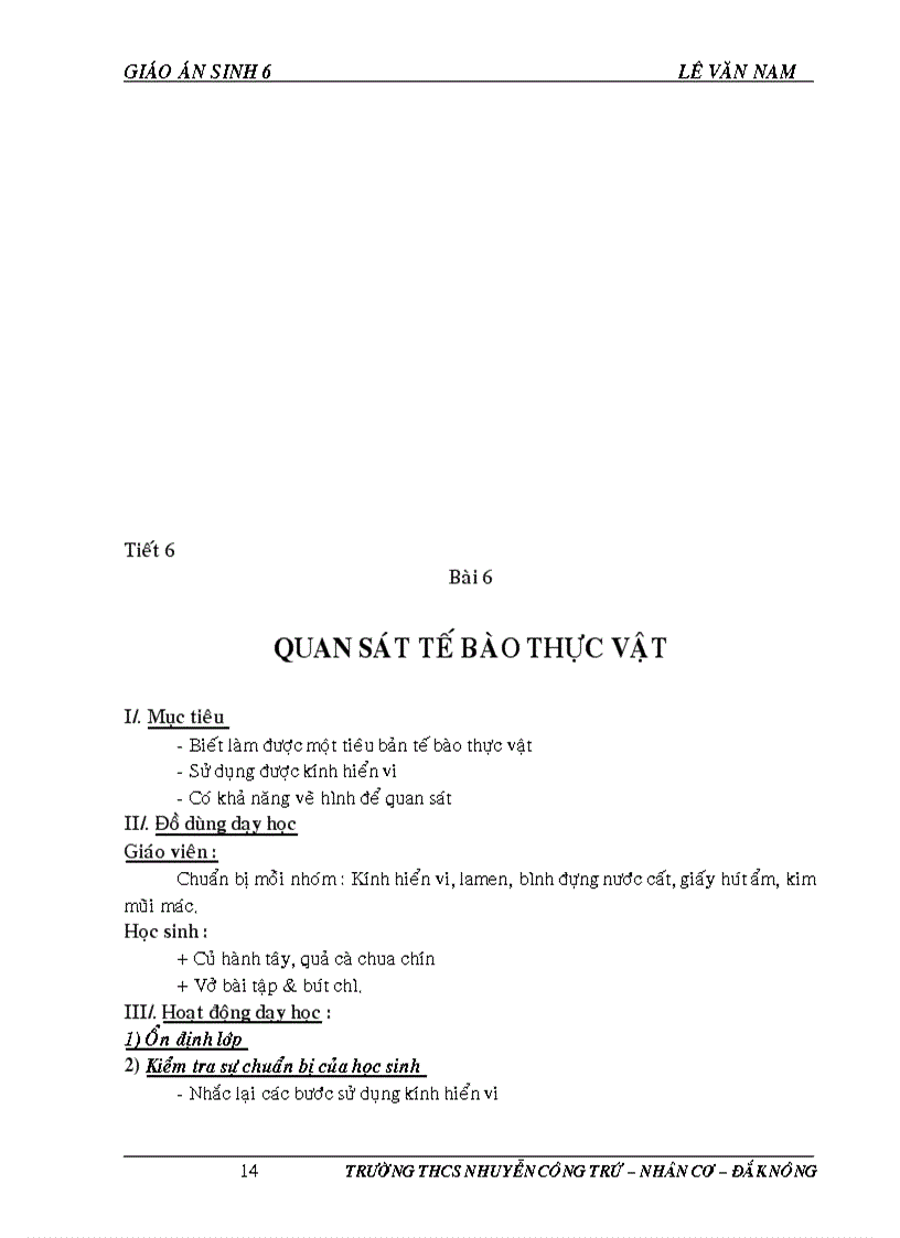 image for page Giao an sinh hoc 6 tron bo