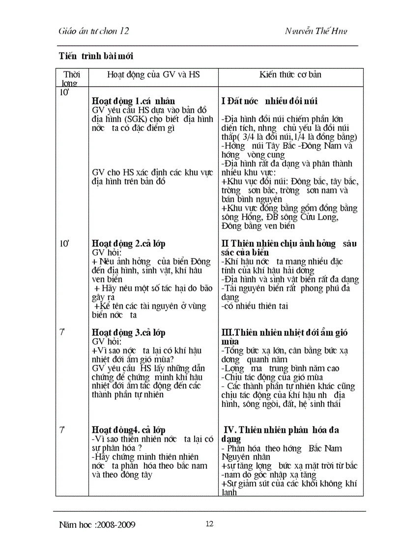 image for page Giáo án tự chon 12 1