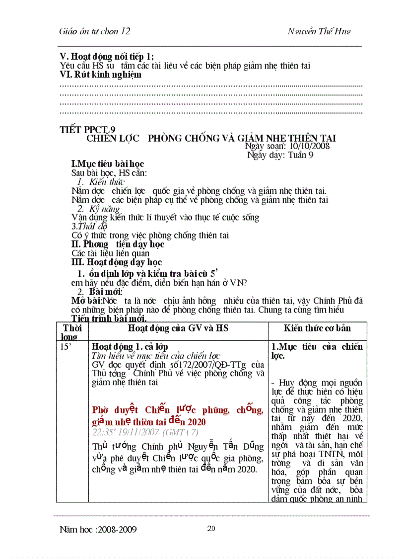 image for page Giáo án tự chon 12 1