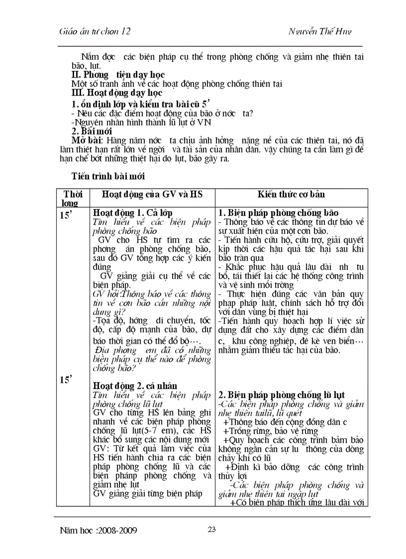 image for page Giáo án tự chon 12 1