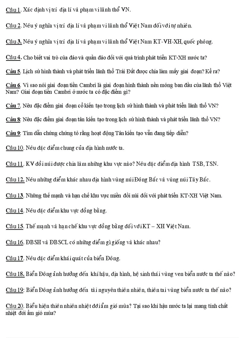 image for page He thong cau hoi on tap dia ly 12cb LT