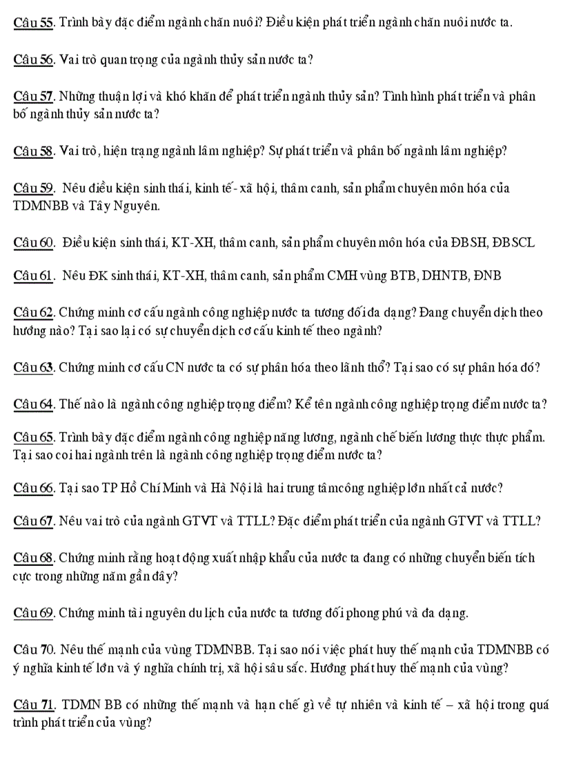 image for page He thong cau hoi on tap dia ly 12cb LT