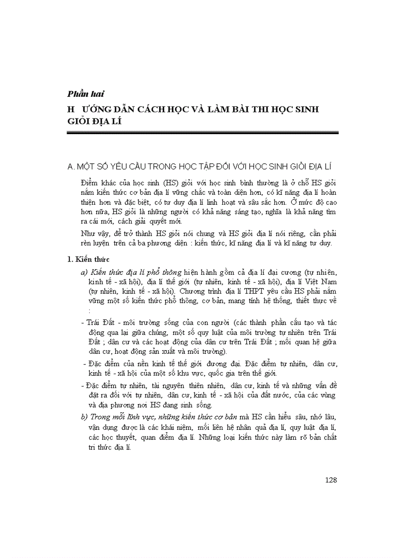 image for page Hướng dẫn cách học và làm bài thi HSG Địa lý