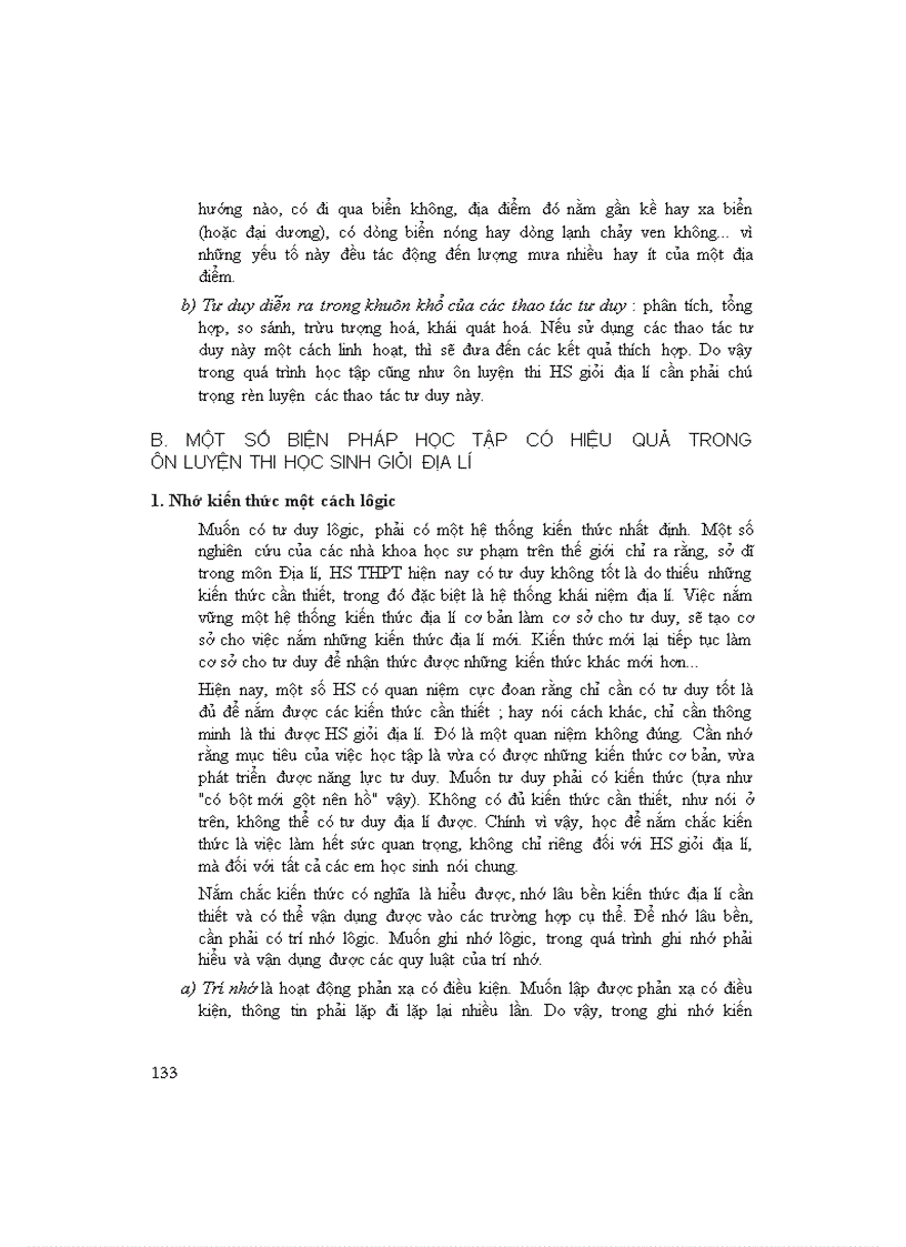 image for page Hướng dẫn cách học và làm bài thi HSG Địa lý