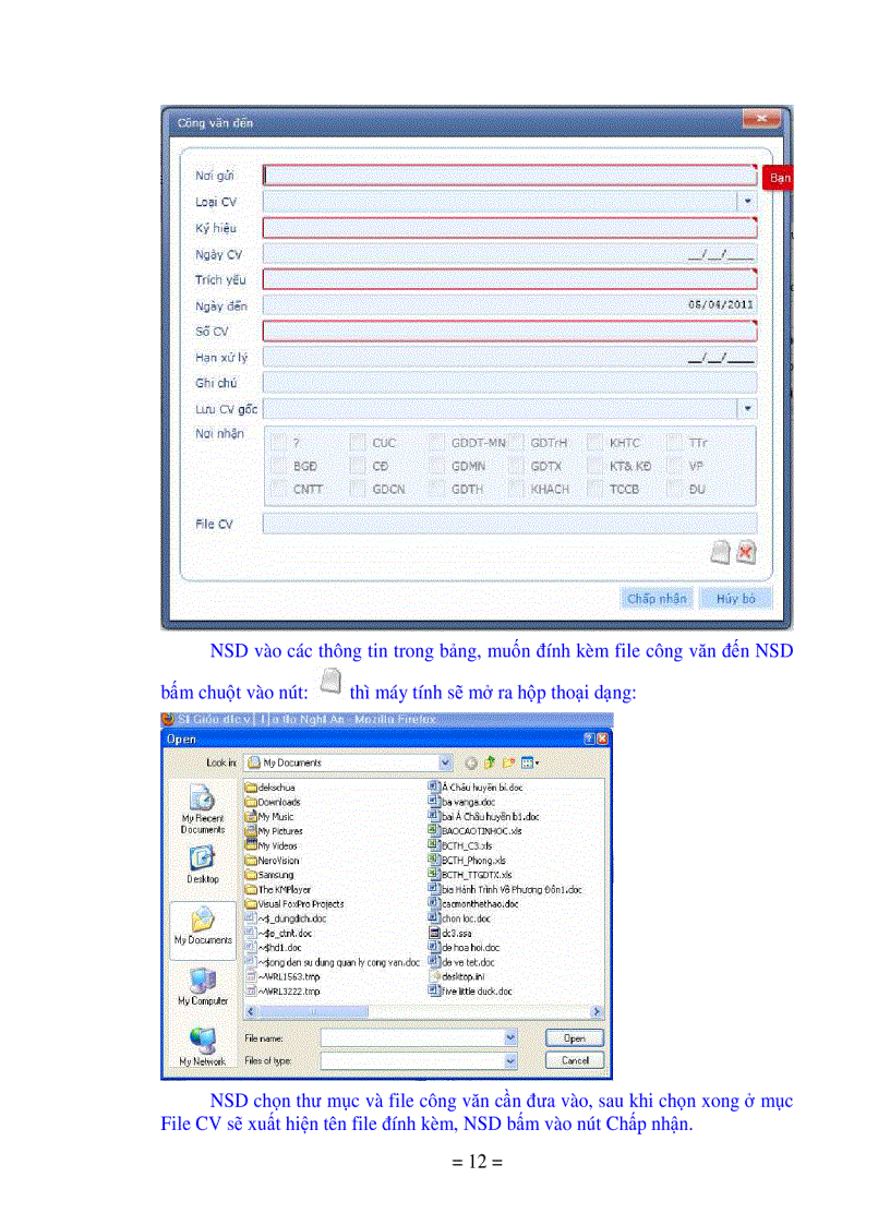 image for page Huong dan su dung phan mem quan ly cong van