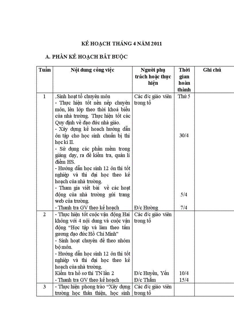 image for page Ke hoach to chuyen mon