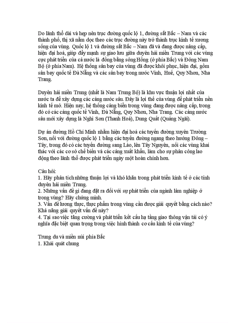 image for page Khái quát các vùng kinh tế Việt Nam