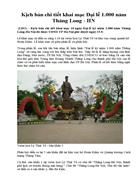 Kịch bản chi tiết khai mạc Đại Lễ 1000 năm