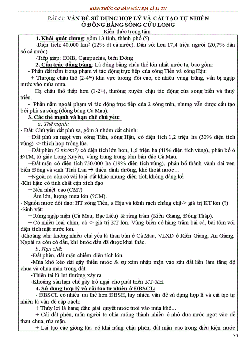 image for page Kiến thức cơ bản Địa lí 12 theo SGK TN